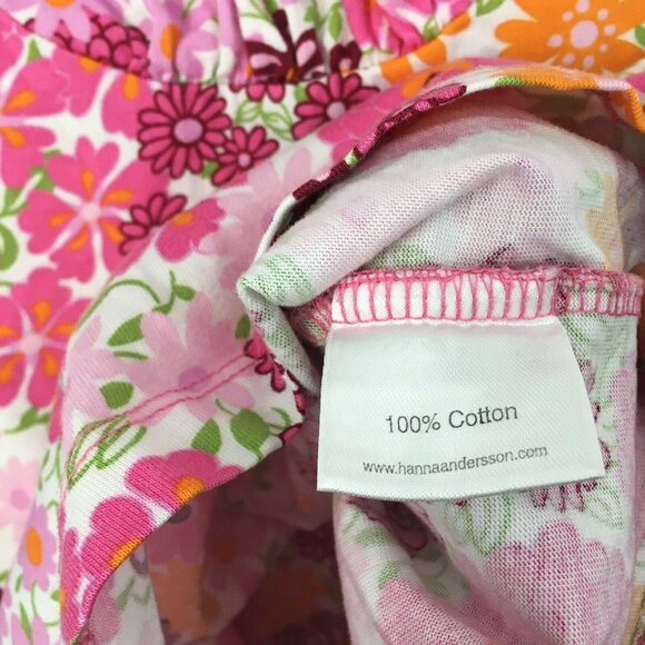 Hanna Andersson Size 100 4T Tank Top Pink Orange Green Floral - Picture 5 of 7